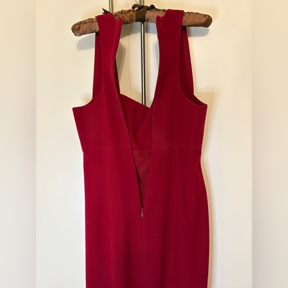 Gorgeous Vintage BEBE circa 1995 Red Crepe lined Dress size 8 - Picture 5 of 10